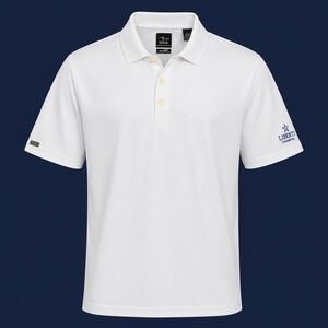 Page & Tuttle Cool Swing Golf Polo Men L White NWT Moisture Wicking Liberty Logo